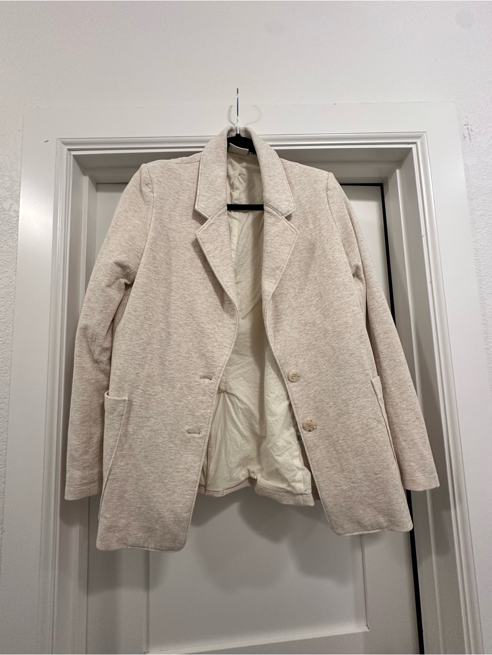 Richer Poorer Women's Light Cream Single-Button Blazer Jacket